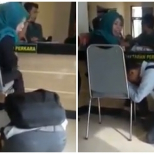 Suami 'Kaki Pukul' Melutut Merayu Batalkan Penceraian Di Pejabat Agama