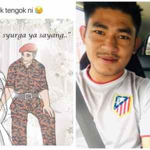 "Kita Nikah Di Syurga Ya Sayang.." Lukisan Adib Dan Tunangnya Ini Dihentam Sebab..