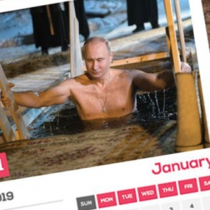 Kalendar 2019 Putin Tidak Berbaju, Laris Di Kalangan Wanita Jepun