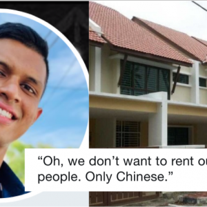 Chindian Kena Reject Tuan Rumah Sewa Kerana Bukan Seratus Peratus Cina