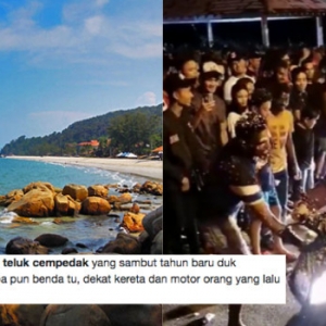 Kacau Pengunjung, Teluk Cempedak Dicemari Budak 'Nakal' Pada Malam Tahun Baru