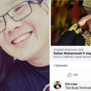 Hina Sultan Muhammad V, Eric Liew Minta Maaf