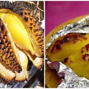 Dah Cuba Durian Bakar? Rasanya Lemak Manis Berkrim...