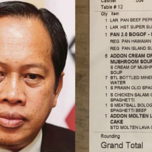 Ahmad Maslan Merungut, Makan Pizza Harga RM236.70