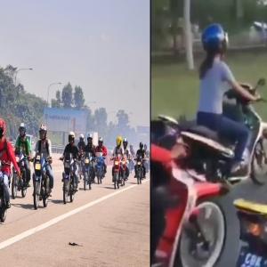 "Betul- Betul Tak Sayang Nyawa", Konvoi Motorsikal Sehingga Menyusahkan Orang Lain!