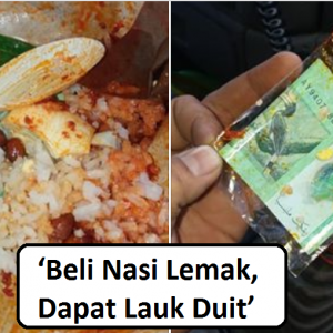 'Beli Nasi Lemak, Dapat Lauk Duit' - Selit Sedekah Dalam Makanan Kepada Pelanggan