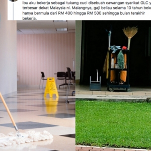 'Cleaner' Kerja Bagai Nak Gila Tapi Gaji Sikit Ja