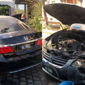 Tak Sampai Hati Simbah Asid, Mie Tomoi Bakar Kereta Dr Maza