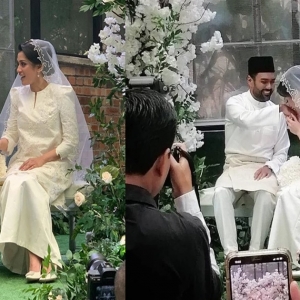 "Indahnya Busana Serba Putih" - Rizman Nordin & Nurida Suraya Selamat Bernikah