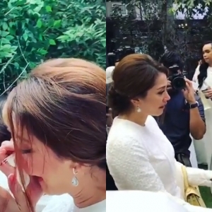 Fazura Teresak-Esak Menangis Apabila Rizman Nordin Selamat Bernikah