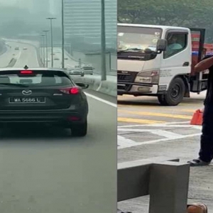 Didakwa Memandu Dengan Bahaya, 2 Lelaki Ini Bertumbuk Di Tol