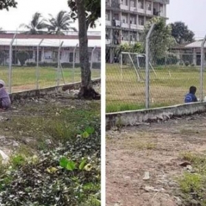 Nenek Bagi Cucu Makan Di Luar Pagar Buat Warganet Sedih