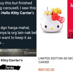 "Dasar Tamak, Dijual Semula Sampai RM900! Ramai Tak Dapat  Beli Hello Kitty Carrier"