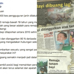 "96,000 Kes Gugur Janin, 18,000 Remaja Lahir Anak Luar Nikah" - Apa Dah Jadi Remaja Di Malaysia?