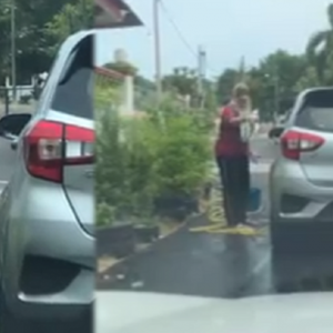 "Jalan Ni Bapa Aku Punya" - Wanita 'Selfish' Basuh Kereta Tengah Jalan