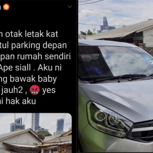 Lagi Jiran Yang Tak Reti Bahasa, Suka Hati Parkir Kereta Depan Rumah Orang!