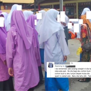 Ramai Yang Bengang Cikgu Raba Kemaluan Untuk Check Ada Pad Tak