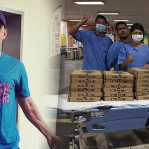 "Bukan Frontliner, Kami Buat Pizza Je" - Altimet Belanja Petugas Hospital