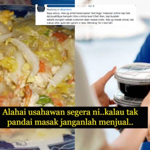 Tergamak Jual Makanan Walaupun Tak Pandai Masak - 'Peniaga PKP Segera' Dikecam