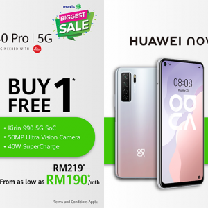 2 Peranti 1 Harga, Dapatkan Telefon Pintar HUAWEI Di Kedai Maxis Hari Ini!