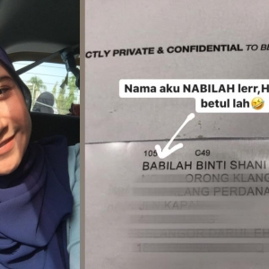 "Nama Aku Nabilah, Bukan Babilah! Sampai Hati Bank Salah Eja Nama Pada Surat"