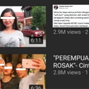 'Soft Porn' Ditonton Budak Sekolah, Youtuber Minta Maaf Tapi Tak Padam Pun