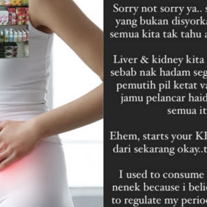 Awas! Bahana Makan Jamu Nak Sihat Tapi Dapat Cyst Ovari Pula