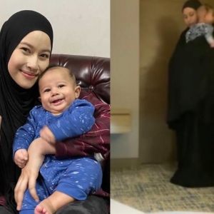 Video Eyra Hazali Solat Sambil Dukung Anak Curi Tumpuan Warganet