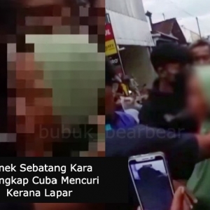 Ditangkap Cuba Curi RM28 Kerana Lapar, Leher Seorang Nenek Dicengkam Dan Diarak Ke Balai Polis