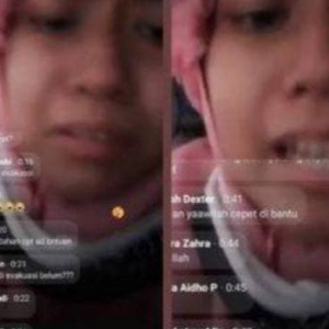 Nyaris Terperangkap Dalam Banjir, Gadis Minta Bantuan Guna FBlive