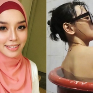 Nonny Nadirah Tak Berbaju, Berendam Dalam Besen Pula