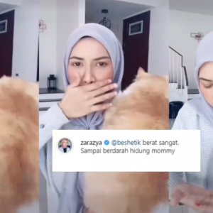 Baru Nak Buat TikTok Dengan Kucing Kesayangan, Hidung Zara Zya Tiba-Tiba Berdarah