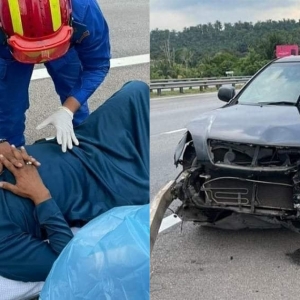 KemalanganTerbabas Langgar Lopak, Nash Cedera Di Muka Dan Sakit Dada