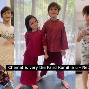 "Comelnya anak depa" Gelagat anak Farid Kamil, Chemad dan Aurora lincah joget TikTok curi perhatian