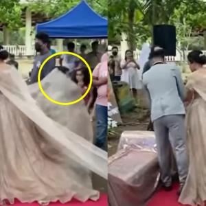 Lelaki Menyorok Bawah Gaun Pengantin