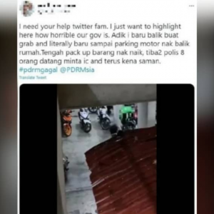 Rider Dikompaun Lepak 'Makan Roti' Di Parkir