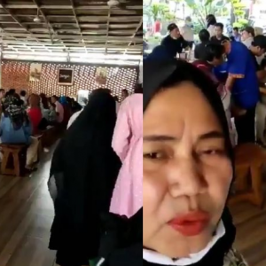 "Jangan Panik, Terus Saja Lawan Pemerintah Zalim,"-Wanita Makan Di Restoran Sesak, Angkuh Tak Takut Covid-19