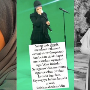 "Dua baris ja."- Tokti tak mampu nyanyi Aku Bidadari Syurgamu teringat Siti Sarah