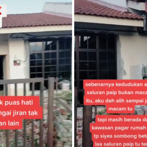 Amboi, Sampai Terjulur Saluran Paip Aircond Kat Rumah Orang, Bila Tanya Tak Ngaku!