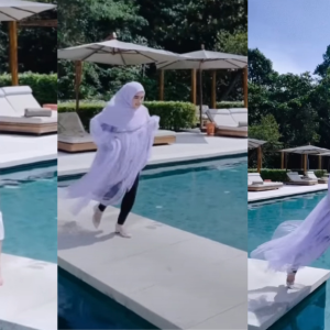 Netizen Seriau Tonton Video Elfira Loy Lari, Lompat Dengan 'Heels' Di Kolam Renang