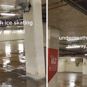 Keadaan Terkini Parking Bawah ‘Ice Skating’ Sunway Pyramid, Takut Runtuh Je!