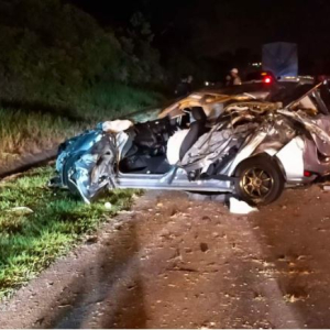 Langgar Belakang Lori, Wanita Tercampak Keluar Kereta Sebelum Maut Digilis Myvi