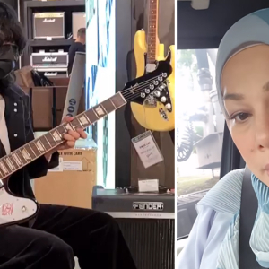 Anak Sharifah Shahirah Main Gitar Macam Pro! Tapi Kenapa Dah Tak Nampak Muka?