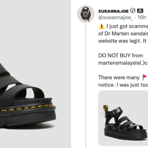 Niat Nak Beli Sandal Dr Martens Tapi Wanita Kena Scam