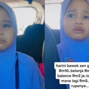 "Kesian Orang Makan Dia Tak Makan," – Anak Menangis Tolong Bagi Duit Dekat Kawan Buat Ramai Sebak