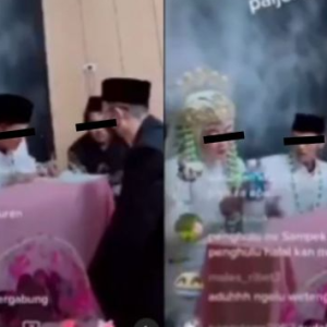 Pengantin Perempuan Leka Main Telefon Ketika Akad Nikah, Macam Tak Ada Perasaan Nak Kahwin