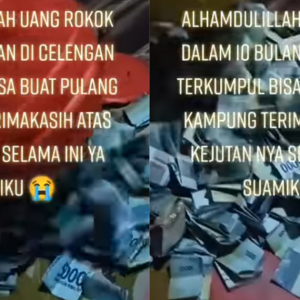 Boleh Balik Kampung Lepas 10 Bulan Suami Menabung Wang Beli Rokok