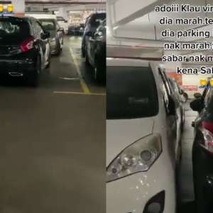 Pemandu Sakit Hati Kereta Sebelah Himpit Sampai Langgar Kotak Parkir