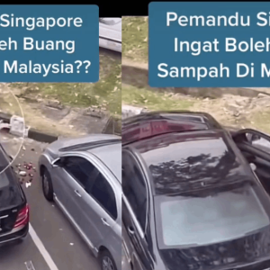 Netizen Kecam Pemandu Singapura Selamba Buang Sampah Di Tepi Jalan