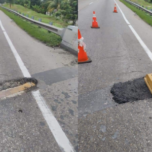 Ramai Pertikai Cara JKR Tampal Jalan Raya Yang Berlubang